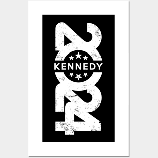White Vertical Kennedy 2024 logo Posters and Art